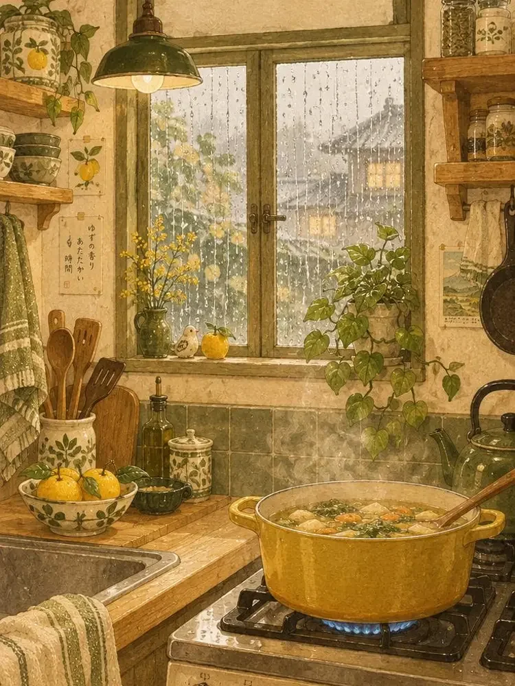 短剧《雨天小厨房》封面